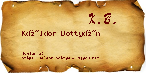 Káldor Bottyán névjegykártya