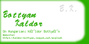 bottyan kaldor business card
